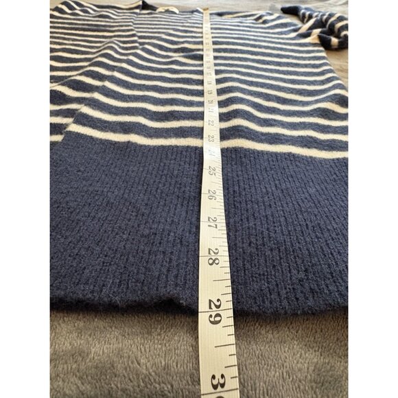 Madewell Women's Cozy Walker Cardigan Sweater XS Navy White Alpaca Nautical - Picture 7 of 7